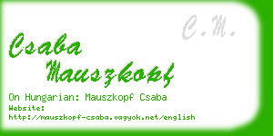 csaba mauszkopf business card